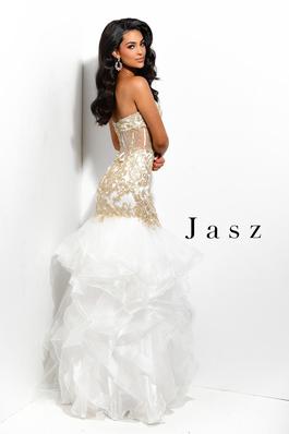 Style 7025 Jasz Couture Gold Size 10 Mermaid Dress on Queenly