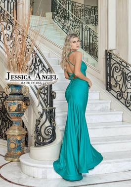Style 813 Jessica Angel Green Size 4 Mermaid Dress on Queenly
