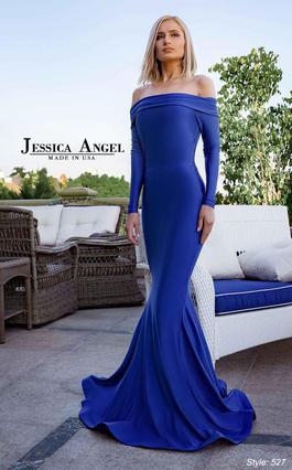 Style 527 Jessica Angel Blue Size 6 Mermaid Dress on Queenly