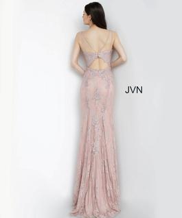 Style JVN66971 Jovani Pink Size 14 Plus Size Fitted Mermaid Dress on Queenly