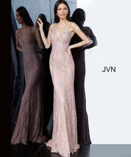 Style JVN66971 Jovani Pink Size 14 Plus Size Fitted Mermaid Dress on Queenly