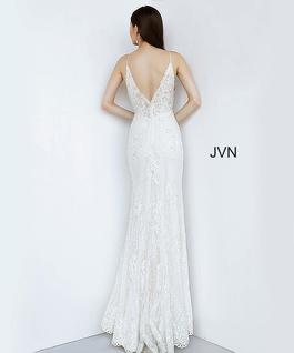 Style JVN00864 Jovani White Size 8 Side slit Dress on Queenly