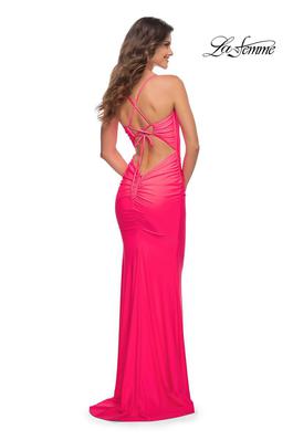 Style 30625 La Femme Pink Size 6 Jersey Straight Dress on Queenly