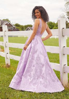 Style 43089 Morilee Purple Size 12 A-line Pockets Ball gown on Queenly