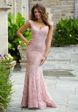 Style 45065 Morilee Pink Size 24 Shiny Pageant Plus Size Mermaid Dress on Queenly