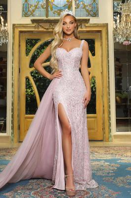 Style PS22910 Portia and Scarlett Pink Size 6 Overskirt Side slit Dress on Queenly