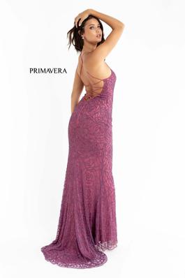 Style 3638 Primavera Pink Size 8 Sorority Formal Spaghetti Strap Side slit Dress on Queenly