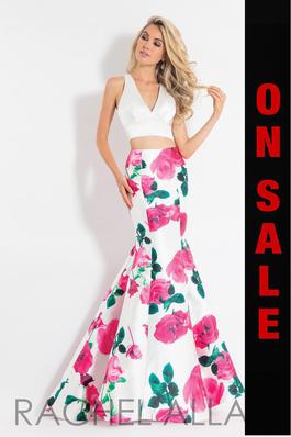 Style 6134  Rachel Allan Pink Size 6 Fitted Multicolor Mermaid Dress on Queenly