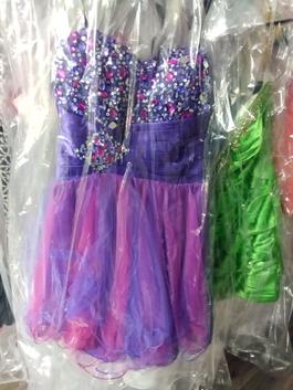 De Purple Size 4 Homecoming Midi Cocktail Dress on Queenly