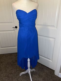 David's Bridal Blue Size 12 Military Sweetheart Appearance A-line Dress on Queenly