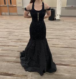 Mac Duggal Black Size 10 Jewelled Sequin Mermaid Dress on Queenly