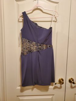 Tony Bowls Silver Size 10 Jersey Cocktail Dress on Queenly
