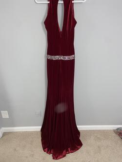 Jovani Red Size 2 Black Tie Straight Dress on Queenly