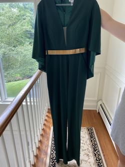 Mac Duggal Green Size 6 Black Tie Jumpsuit Dress on Queenly