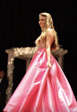 Mac Duggal Pink Size 0 Pageant Halter Ball gown on Queenly