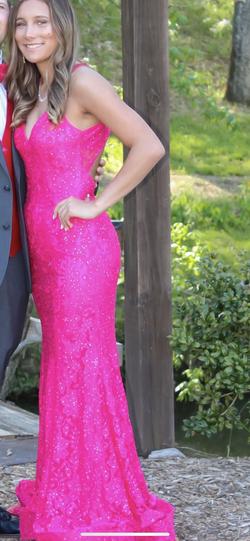 Sherri Hill Pink Size 2 V Neck Mermaid Dress on Queenly