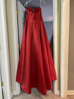 Sherri Hill Red Size 18 Floor Length Strapless Ball gown on Queenly