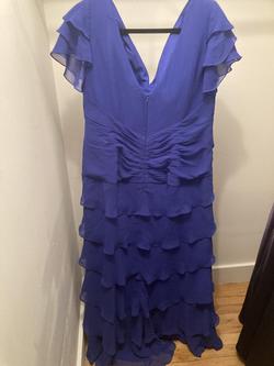 Jovani Blue Size 16 Flare Plus Size A-line Dress on Queenly