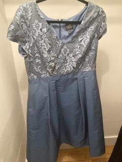 Adrianna Papell Light Blue Size 14 A-line Dress on Queenly