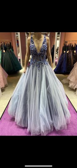 Jovani Blue Size 0 Prom Ball gown on Queenly