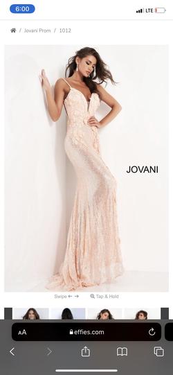 Jovani Pink Size 0 Sheer Embroidery Prom Mermaid Dress on Queenly