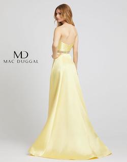 Style 67687L Mac Duggal Yellow Size 4 Jewelled Strapless A-line Dress on Queenly