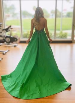 Jovani Couture Green Size 0 Medium Height Ball gown on Queenly