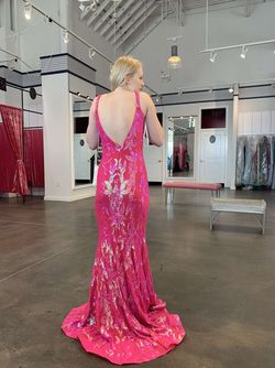 Jovani Pink Size 4 Jewelled Sequin A-line Dress on Queenly