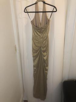David Meister Gold Size 4 Prom Straight Dress on Queenly
