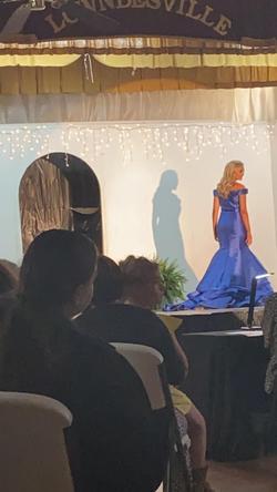 Jovani Blue Size 4 Floor Length Mermaid Dress on Queenly