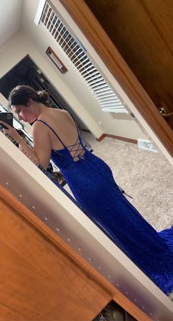 Sherri Hill Blue Size 0 Prom Mermaid Dress on Queenly