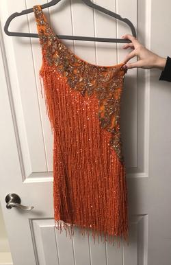 Sherri Hill Orange Size 0 One Shoulder Cocktail Dress on Queenly