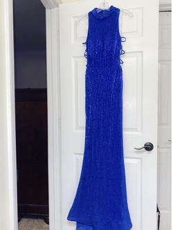 Jovani Blue Size 6 Straight Dress on Queenly