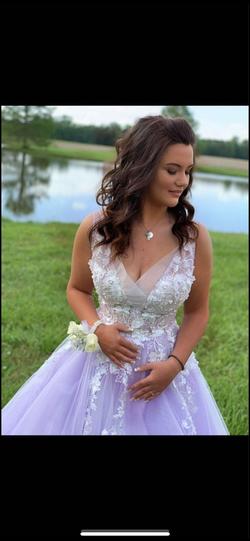 Jovani Purple Size 8 Ball gown on Queenly
