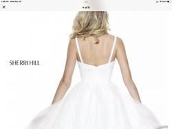 Sherri Hill White Size 2 Tulle Pageant Ball gown on Queenly
