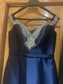 Jovani Blue Size 10 Mermaid Dress on Queenly