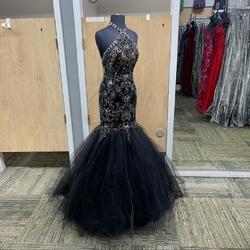 Style 98026 Mori Lee Black Size 2 Pageant Backless Halter Mermaid Dress on Queenly