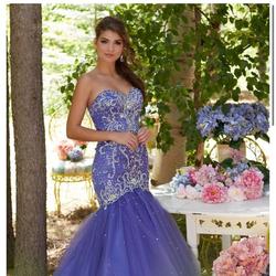 Style 99132 Morilee Blue Size 4 Sequin Homecoming Mermaid Dress on Queenly