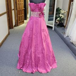 Style 8710 Morilee Pink Size 12 Straight Plus Size Ball gown on Queenly