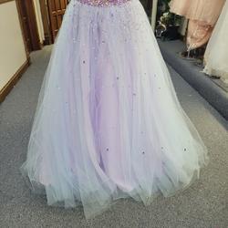 Style 95083 Morilee Purple Size 6 Corset Ball gown on Queenly