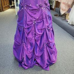 Style 8459 Morilee Purple Size 6 Sweetheart Ball gown on Queenly
