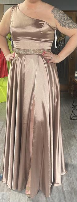 Sherri Hill Nude Size 16 Floor Length A-line Dress on Queenly