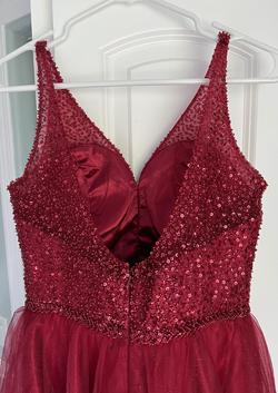 Cinderella Devine Red Size 6 Tulle Homecoming V Neck A-line Dress on Queenly