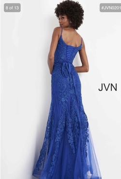 Jovani Blue Size 0 Floor Length Mermaid Dress on Queenly