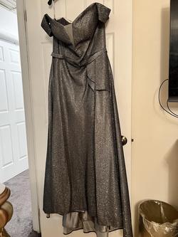Jovani Silver Size 14 Belt Ball gown on Queenly