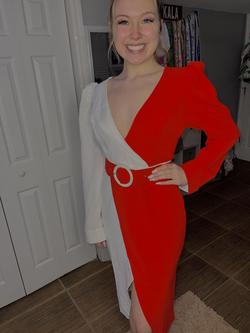 Lavish south boutique Red Size 4 Interview Side slit Dress on Queenly