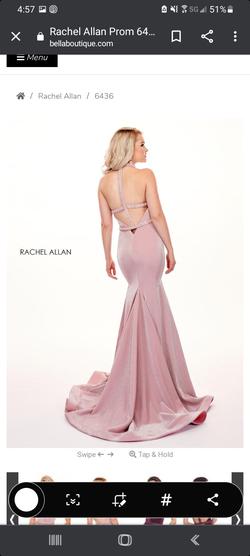 Style 6436 Rachel Allen Pink Size 14 Mermaid Dress on Queenly