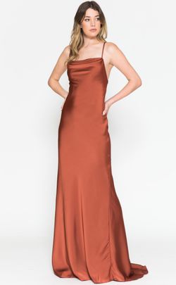 Style 6111 Amelia Couture Orange Size 2 Military Silk Straight Dress on Queenly