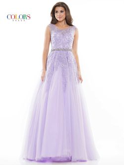 Style 2744 Colors Purple Size 12 Sweetheart Lace Lavender A-line Dress on Queenly