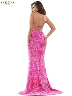 Style 2459 Colors Pink Size 8 Backless Straight Dress on Queenly